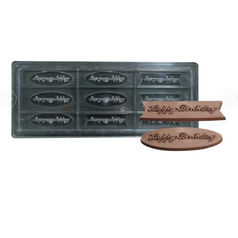 

9 в 1 "с днем рождения" прозрачный пластик, профессиональный с шоколадным формой, DIY ремесло