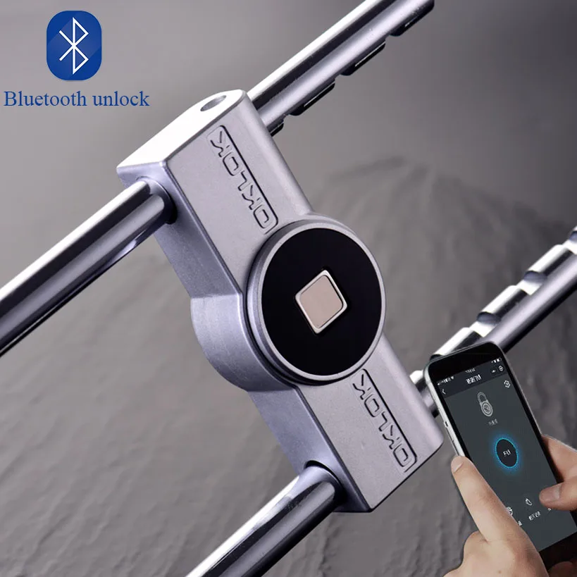 Замок дверной стеклянный с дистанционным управлением через приложение