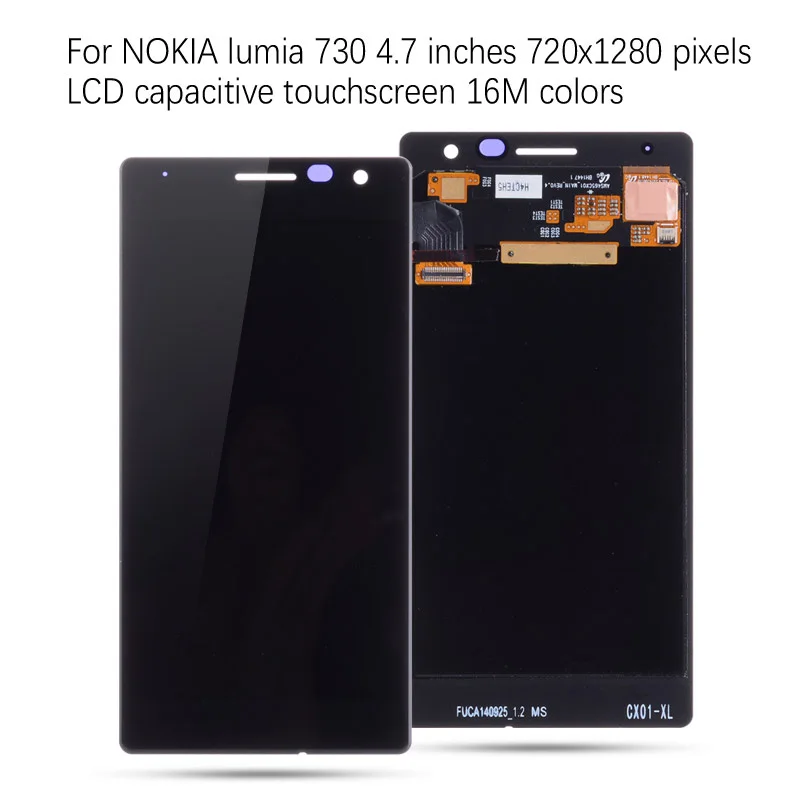 Дисплей для NOKIA Lumia 735 LCD в сборе с тачскрином на рамке Оригинал черный|Экраны