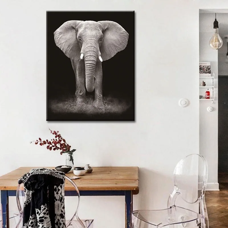 Принты и плакаты холст живопись для гостиной современный минималистичный слон