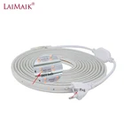 LAIMAIK SMD2835 AC220V Водонепроницаемый светодиодная лента IP68 светодиодный ленты 120 светодиодный sМ светильники Гибкий свет лампы сад два ряда светодиодный полоски