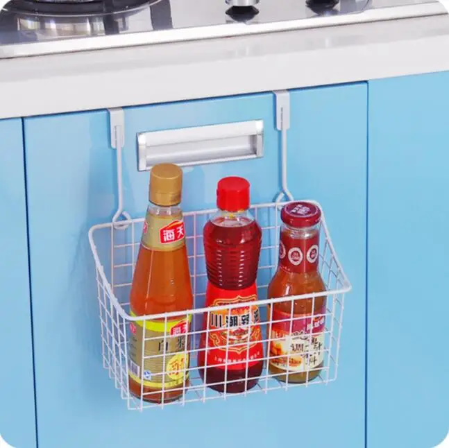 Железная подвесная корзина для дверей кухонного шкафа многофункциональная