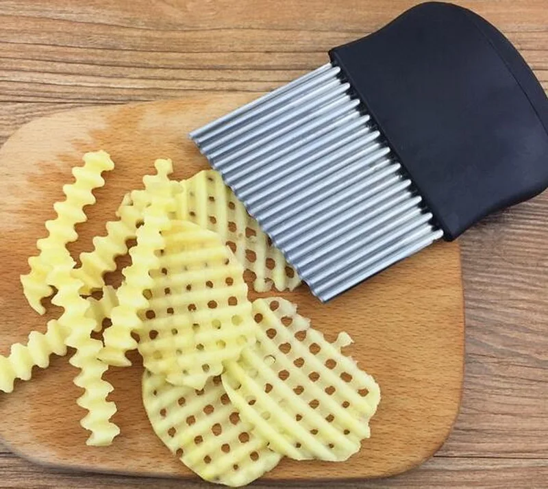 Волнистый нож для резки картофеля слайсер лука фриса фри салата волнистый