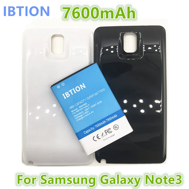 Ibtion 7600 мА/ч B800BE Примечание 3 Бизнес продлить Батарея для samsung Galaxy Note3 N9000 N9005 + задняя