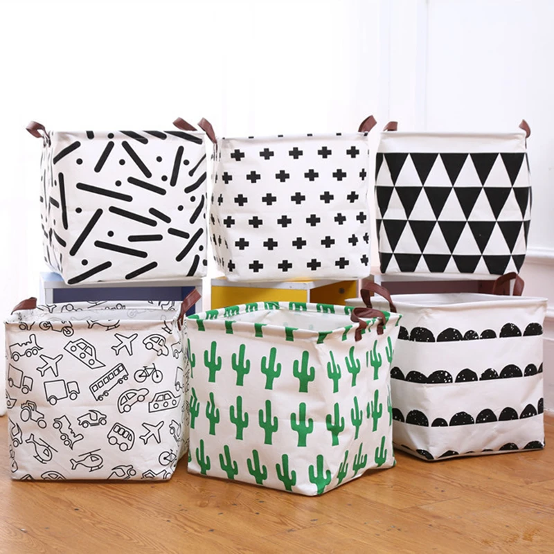 D Zakka мешочек 32x32 см подставка сумка для хранения Детские Мультяшные холщовые