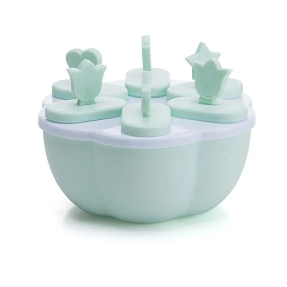 round green Meijuner мороженое сэндвич-Производитель DIY креативная форма для Фруктового мороженого на палочке летняя форма для льда милый мультфильм PP экологическая форма Kitche - Цвет: round green