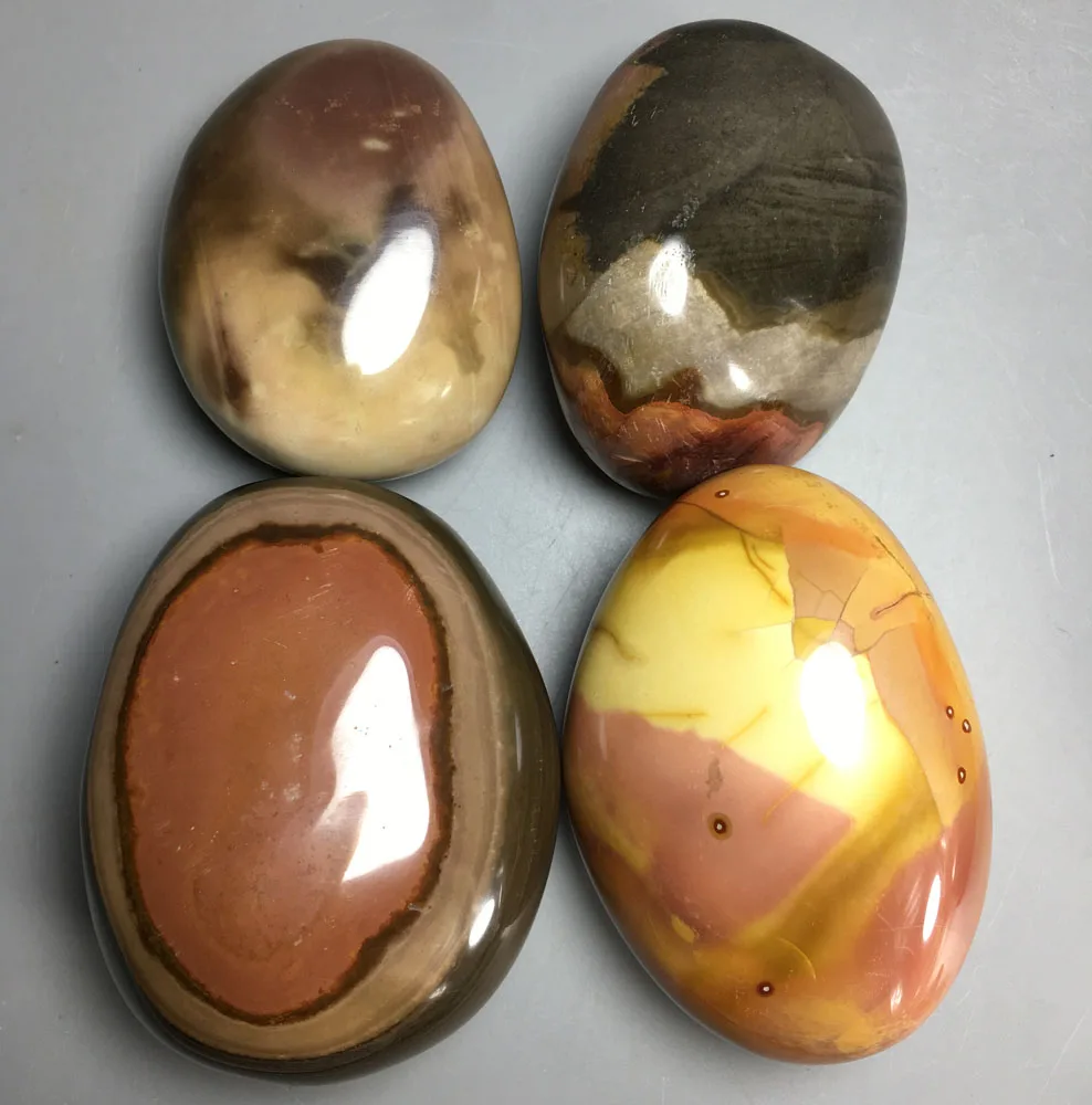 

1079g 4pcs Ocean Jasper ! RARE NATURAL OCEAN JASPER QUARTZ egg Healing