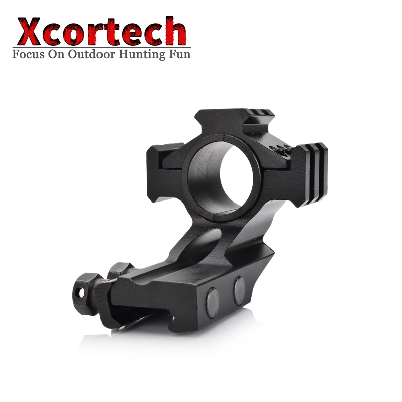 Tactical Tri-Rail Scope Mount Flashlight Laser Mounts 25.4 mm 30mm Ring Cantilever Riflescope Mount Rail For AR-14 M4 M16 - Цвет: Черный