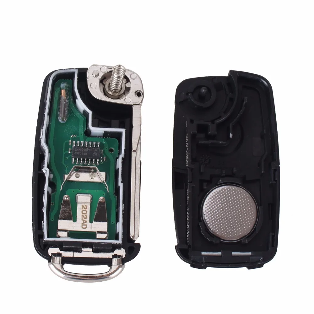 KEYYOU 3 кнопки дистанционного ключа 434 МГц ID48 чип для VW Volkswagen GOLF PASSAT Tiguan Polo Jetta Beetle Car