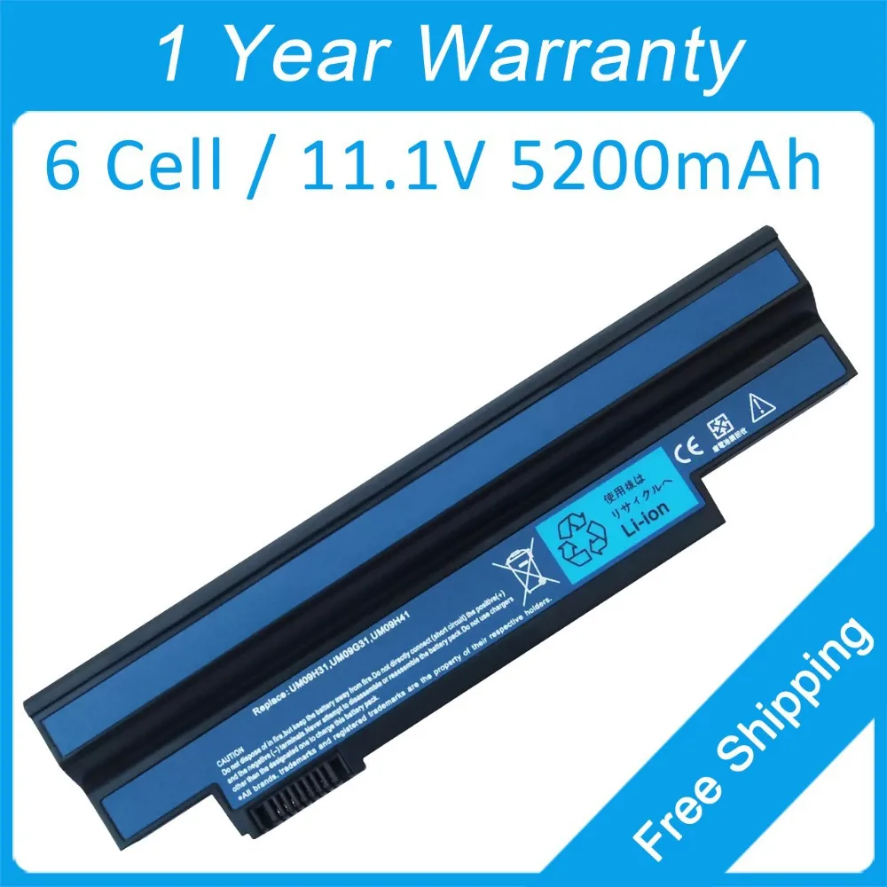 Аккумулятор для ноутбука Gateway LT2101n LT2102g LT2103h LT2104u UM09H71 UM09H31 BT.00307.030 BT.00307.031 BT.00603.107 5200