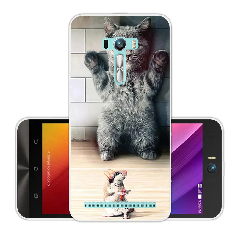 Силиконовый чехол для Asus Zenfone Selfie ZD551KL телефона из мягкого ТПУ 5 дюйма Skuli |