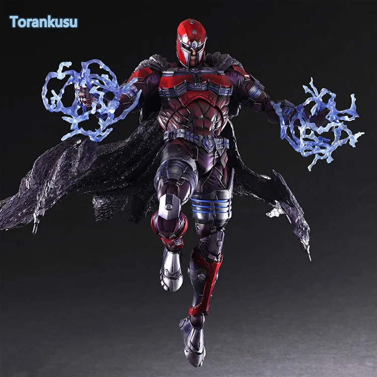 Magneto Play Arts Kai фигурка Erik Lehnsher Max Eisenhardt ПВХ модель игрушки 260 мм Magnus Playarts PA33|playarts kai|play