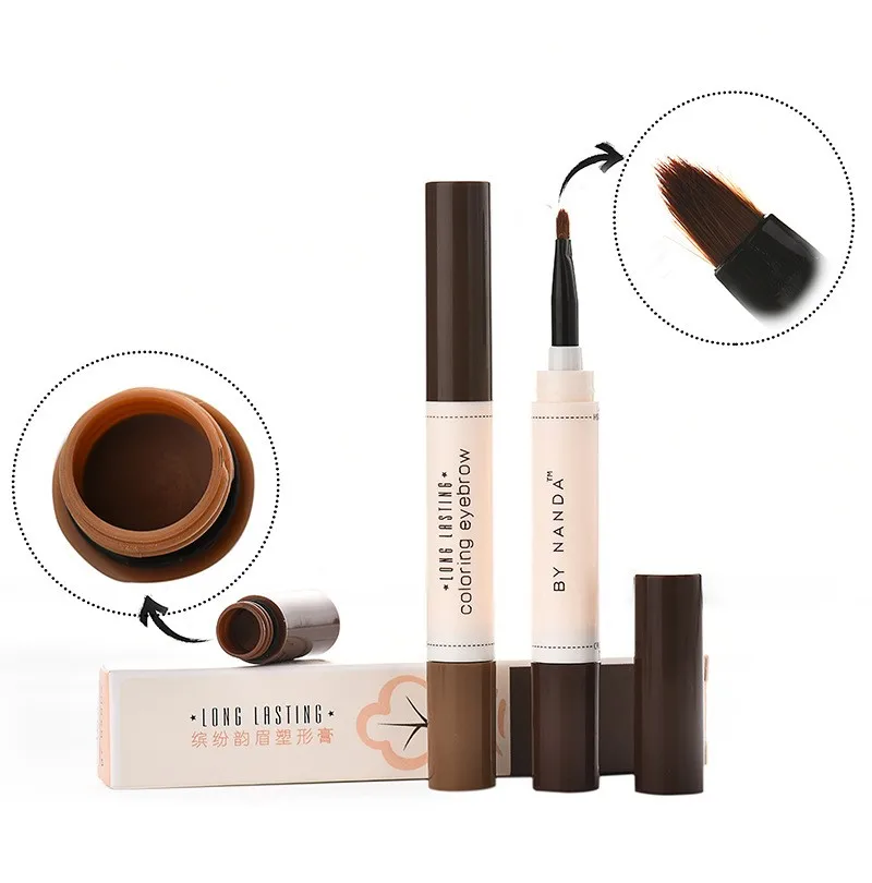 By Nanda Brand Long Lasting Waterproof Eyebrow Tint Gel Black Brown Pigments Color Henna Tattoo Makeup Eye Brow | Красота и здоровье
