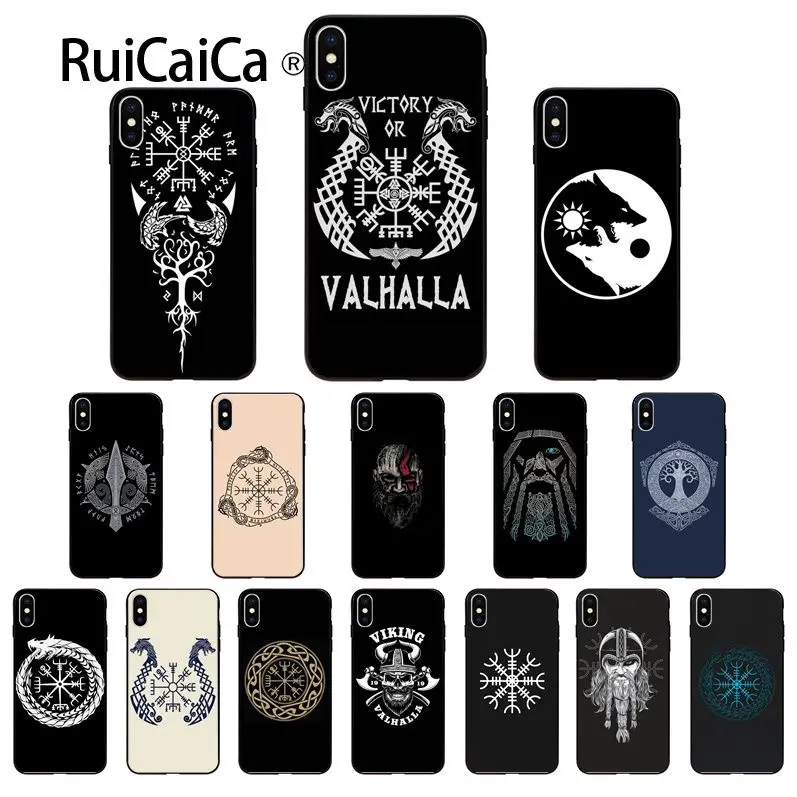 Ruicaica Viking Vegvisir Odin скандинавский ТПУ мягкий силиконовый черный чехол для телефона