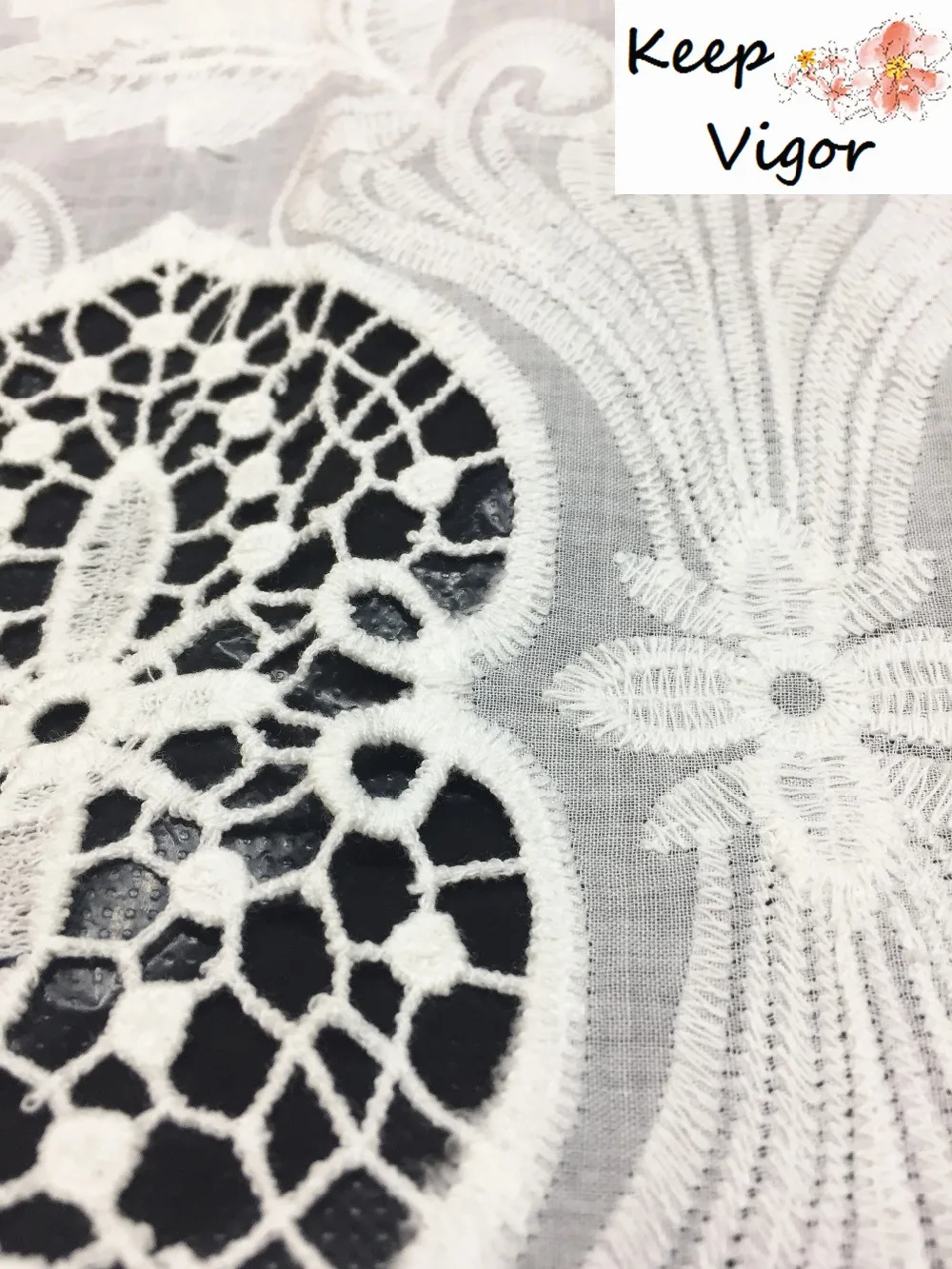 (1 ярд) 100% хлопок белый хорошее качество мягкая двухсторонняя кружевная ткань с