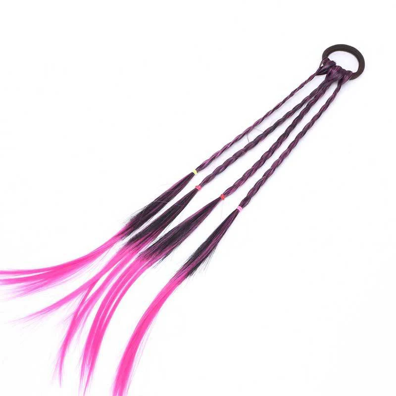 Модная цветная плетеная веревка для девочек и женщин 4 цвета простая Резиновая