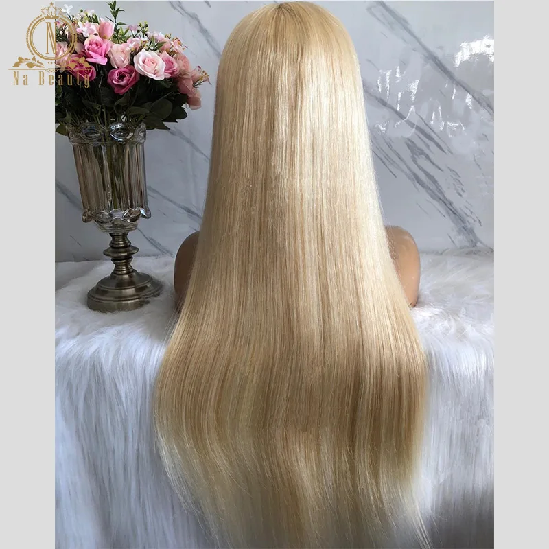 NaBeauty парик для женщин 613 блонд кружева спереди al предварительно сорвал с волосами