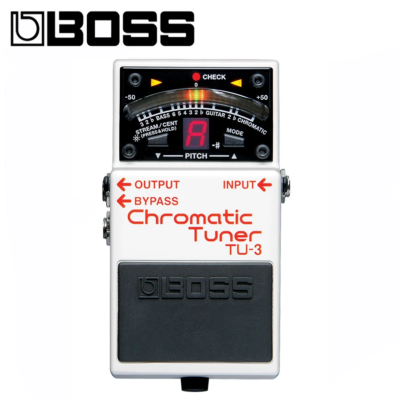 Педаль тюнера Boss для гитары и басов Хроматическая педаль Тюнера с байпасным