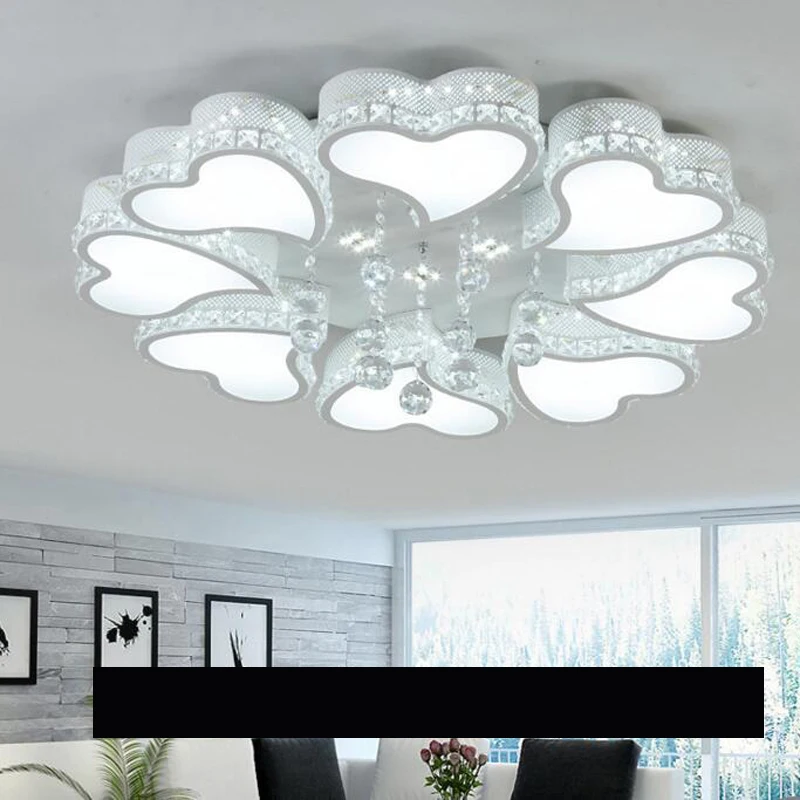 

Living room ceiling lamp ledl round heart-shaped post-modern minimalist atmosphere bedroom warm romantic restaurant crystal lamp