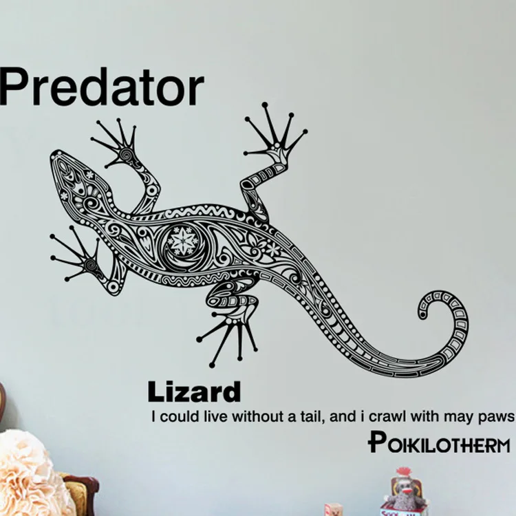 

New Wall Lizard Living Room Decorative Vinyl Wall Stickers Predator Animal Quotes Wall Decal Mural Wallpaper Nature Wall Posters