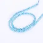Натуральный драгоценный камень синий Аквамарин модное ювелирное изделие ожерелье браслет, женский кулон ожерелье. 4x4мм, 8,9 г, 39 см