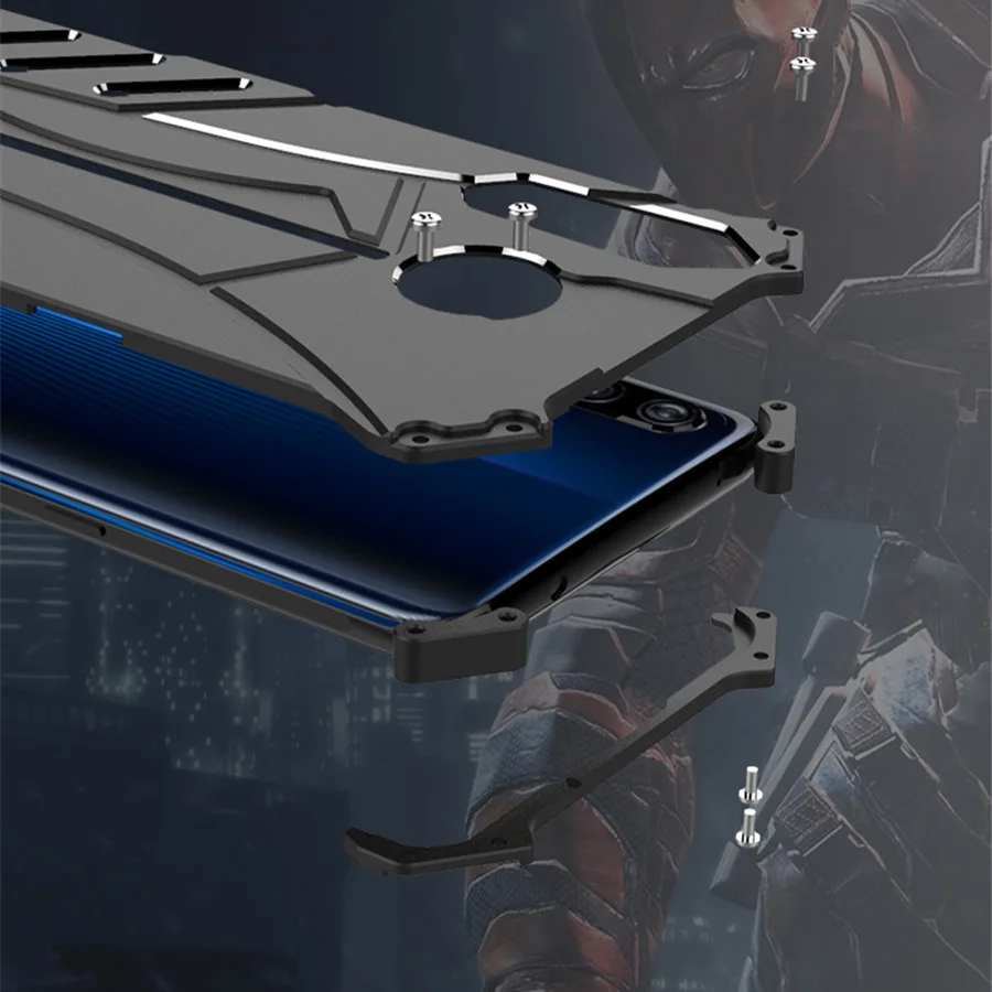 VIVO iQOO Case R-JUST Batman Luxury Aluminium Metal For iQOO/VIVO X27 Phone Cover Coque |