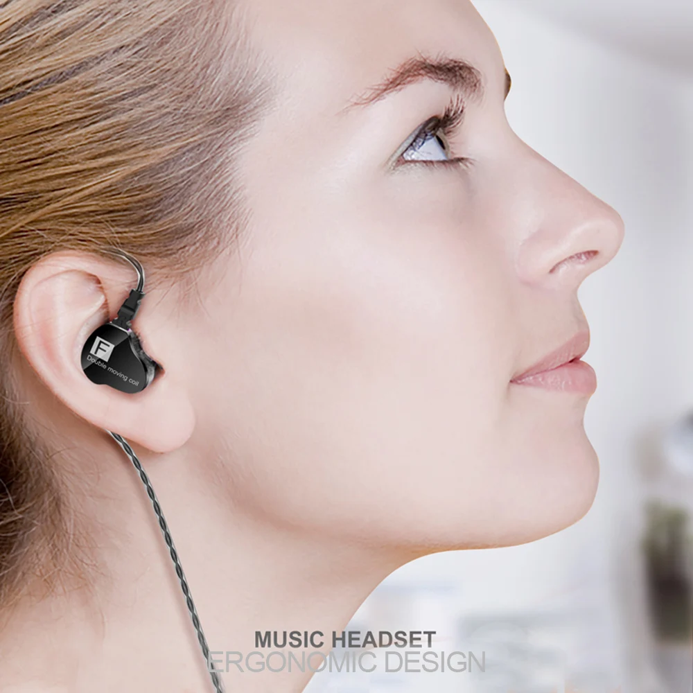 QKZ CK9 двойной драйвер наушники fone de ouvido auriculares стерео Бас Спортивная игровая