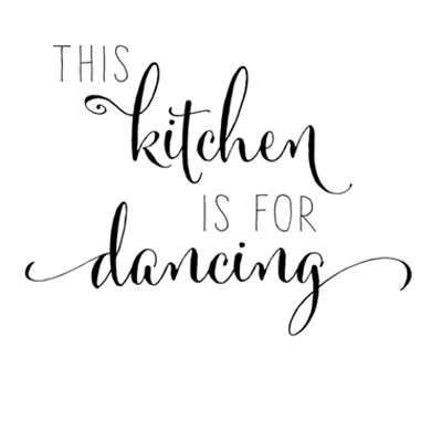 This kitchen is for Минималистичная Картина на холсте с изображением танцующих цитат на этой кухне, черно-белая настенная художественная постерная печать, картины для кухни, домашний декор - Цвет: This kitchen is for
