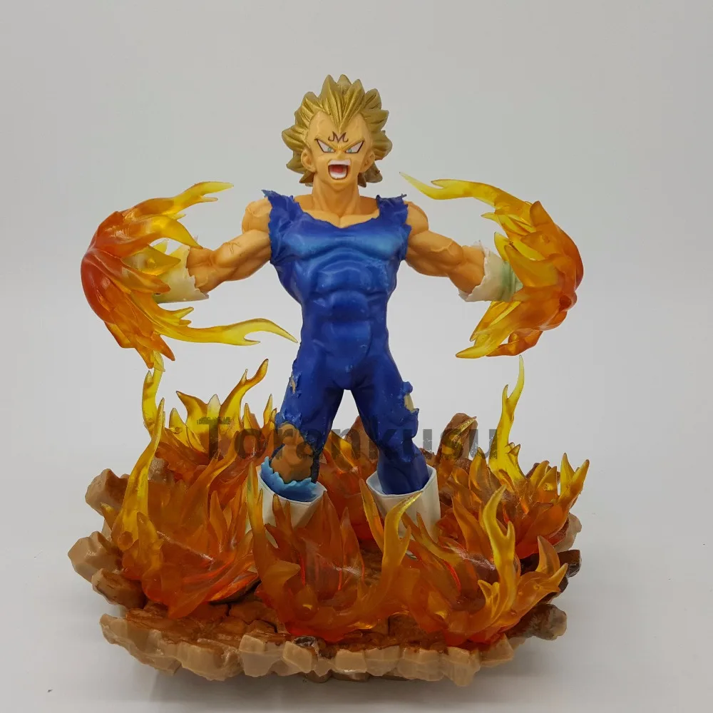 Dragon Ball Z Vegeta Super Saiyan светодиодный световой эффект ПВХ Фигурки 160 мм аниме Жемчуг