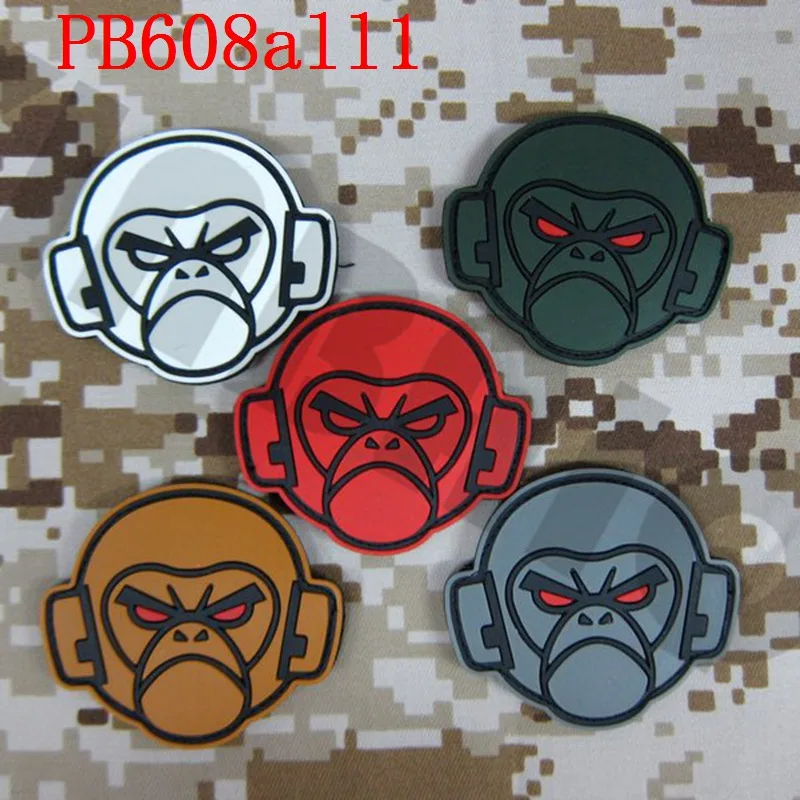 

3D PVC patch Seal Team Tactical Monkey Military Tactical Morale Rubber patch