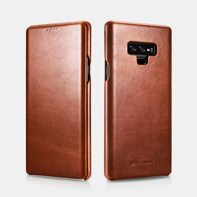 Brown Icarer чехол из натуральной кожи для SAMSUNG Galaxy Note 9 чехол для телефона для Galaxy Note9 чехол из натуральной кожи с откидной крышкой - Цвет: Brown