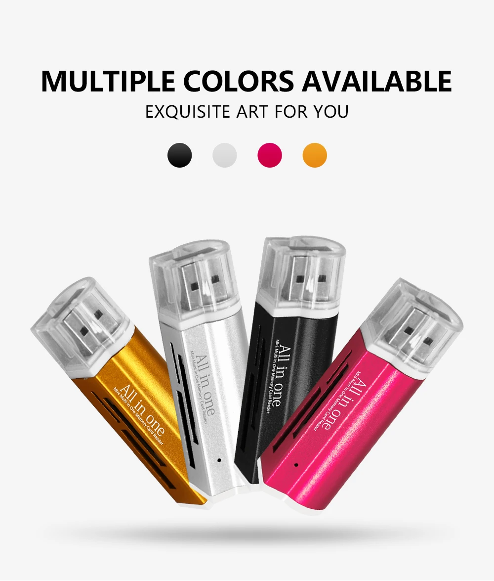 Micro USB 2,0 Устройство чтения карт памяти все в 1 sd карта адаптер для картридер 2 микро-sd TF M2 MMC MS PRO DUO high speed кард-ридер