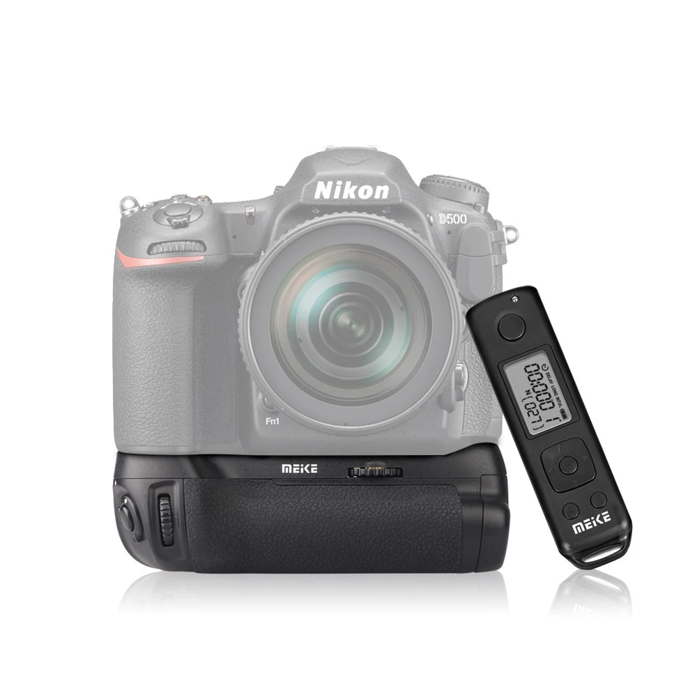 

MEIKE D500 Pro Battery Grip Built-in 2.4GHZ FSK Remote Control Shooting for Nikon D500 Camera