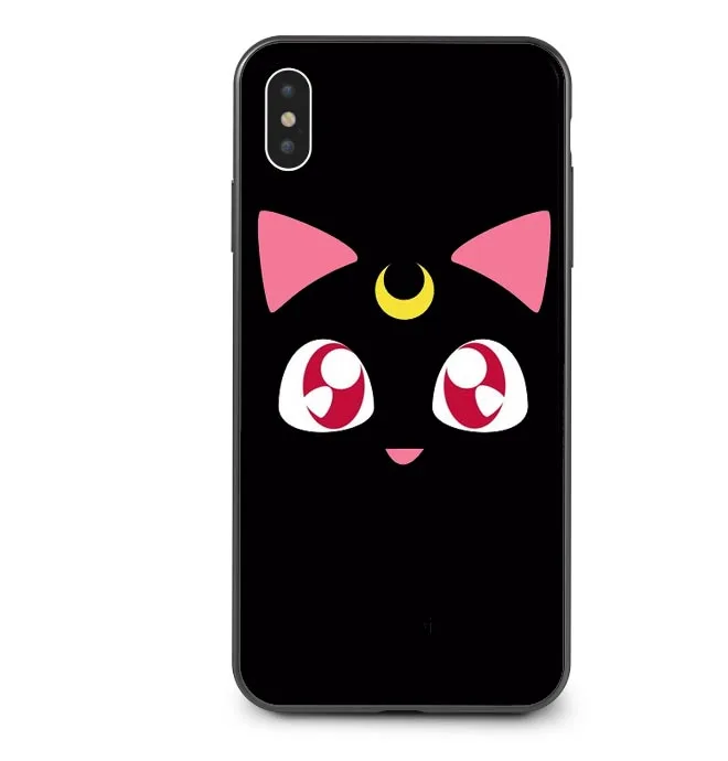 Сейлор Мун Луна и Артемида мягкий чехол для iPhone X XS Max XR в имени Луны 5 5S SE 6 6S Plus 7 8