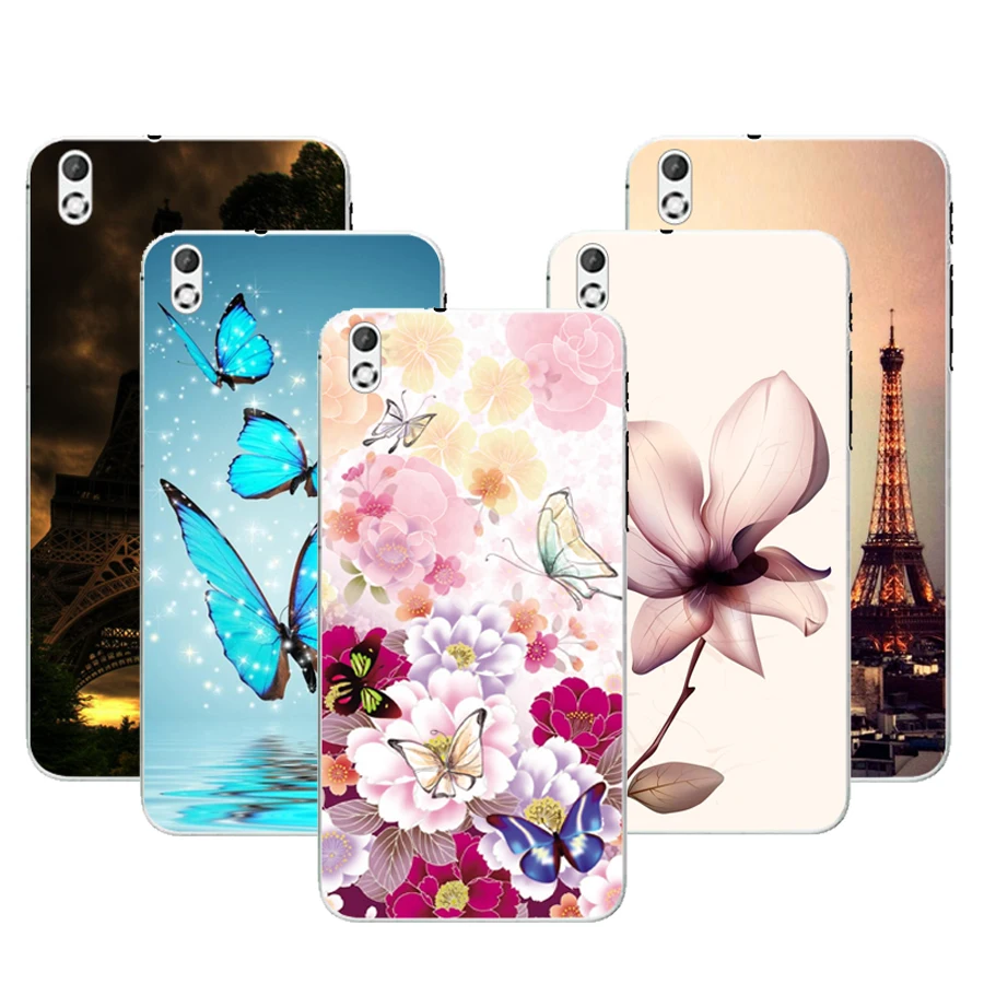 Мягкий ТПУ резиновый силиконовый модный гелевый Чехол для HTC Desire 816