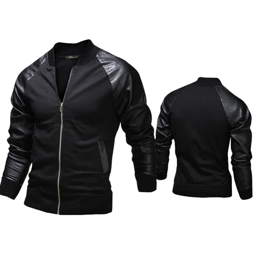 Men's spring jacket with shoulder sleeve splicing simple Baseball Jacket Men Classic | Мужская одежда