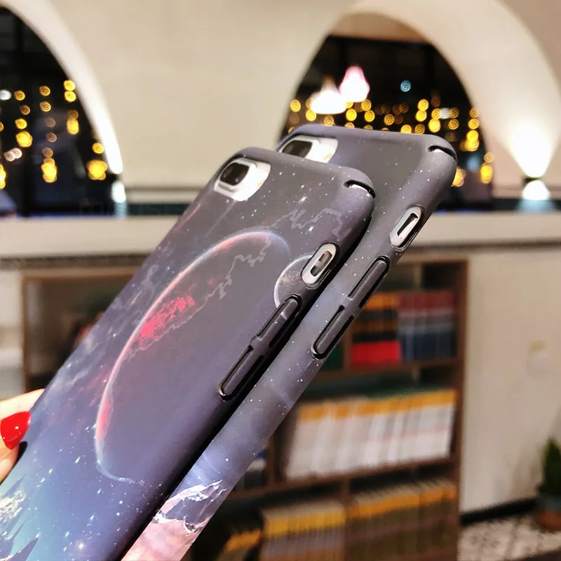 Чехол mousmi для iPhone 8 Plus 7 6 6S Жесткий пластиковый светящийся чехол с принтом X 5S SE Funda