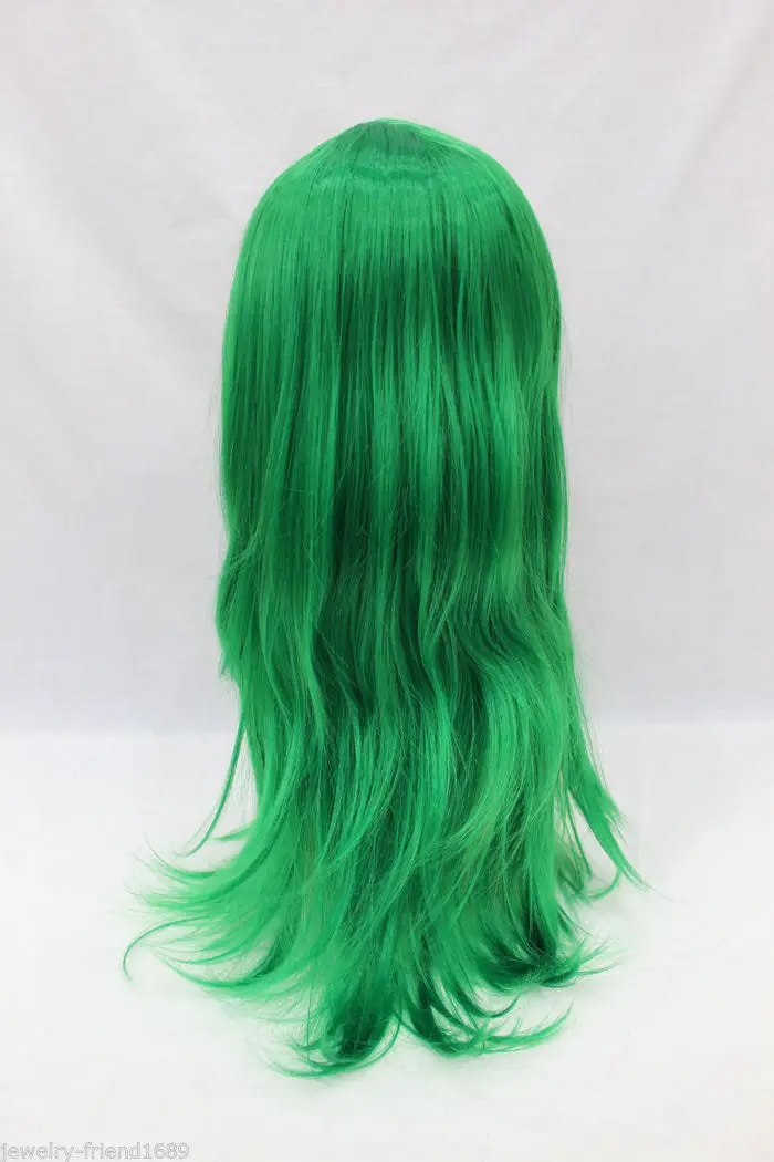 Parrucca парик Бесплатная доставка USPS к США Косплей Длинные Зеленые Прямой Парик