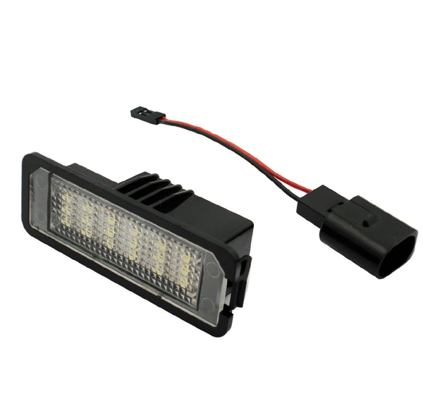 2Pcs WHITE LED REAR LICENSE PLATE LIGHTS LAMPS ERROR FREE for Phaeton GP1 GP2 GP3(2002-2014) License lamp assembly | Автомобили и