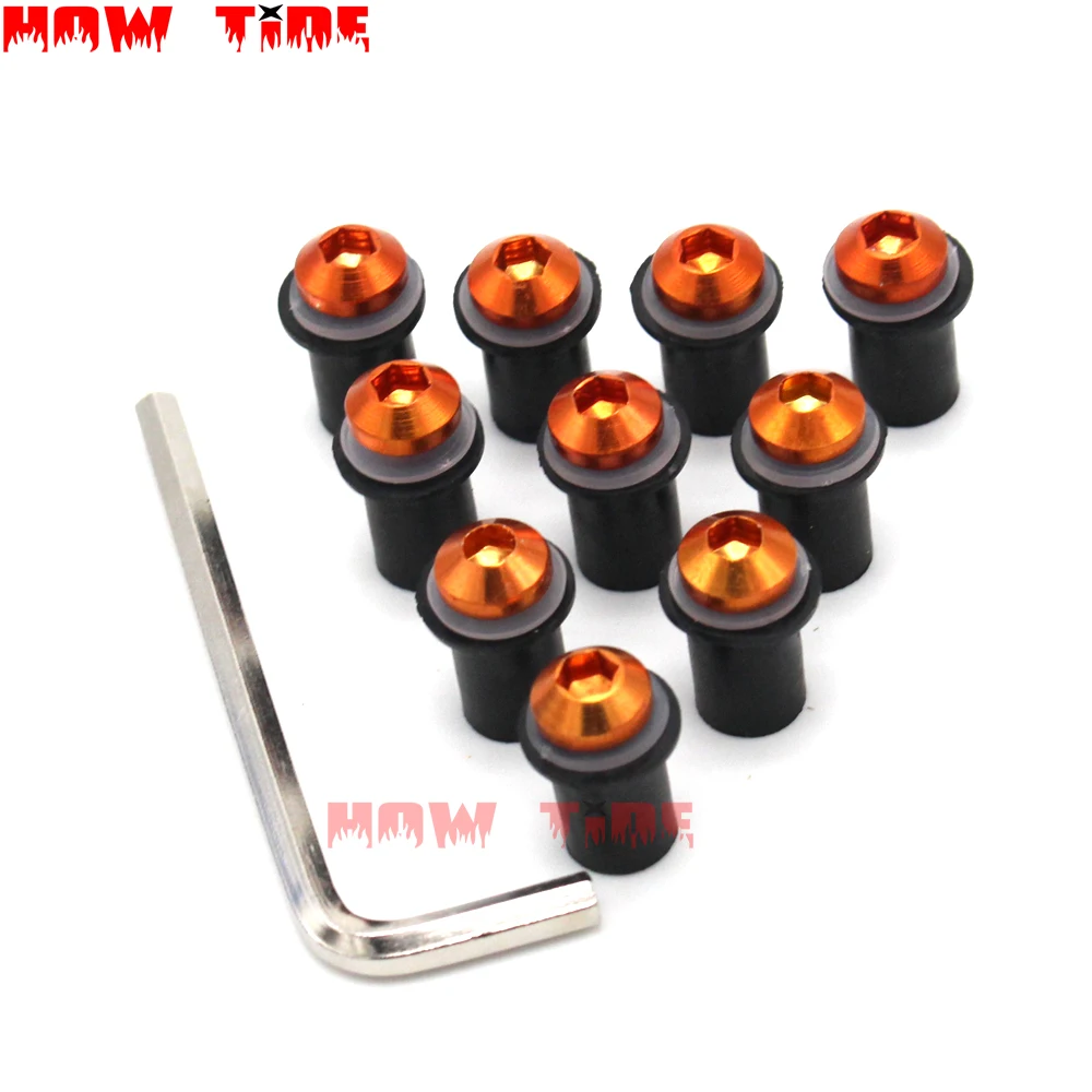 Мотоцикл 5 мм ветрового стекла Гайка Комплект крепежа для YAMAHA MT-07 MT-09 MT07 MT09 Tracer FZ1 FZ8