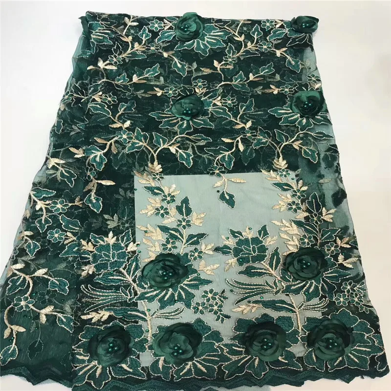 Африканский кружевной ткани 2018 французский камни чистая кружева бусины Высокое