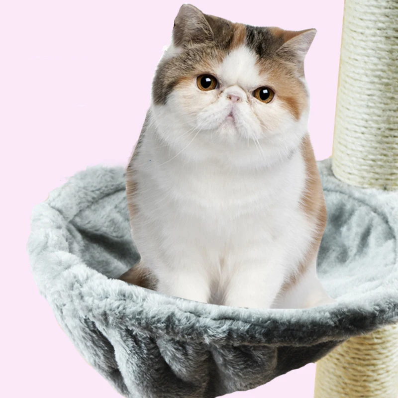 Мягкий гамак для кошек устанавливается на кошачье дерево, спальный питомник, висящий толстый плюш, 4 цвета, большая емкость, диаметр 30 см/35 см, кровать для домашних животных, большая кошка