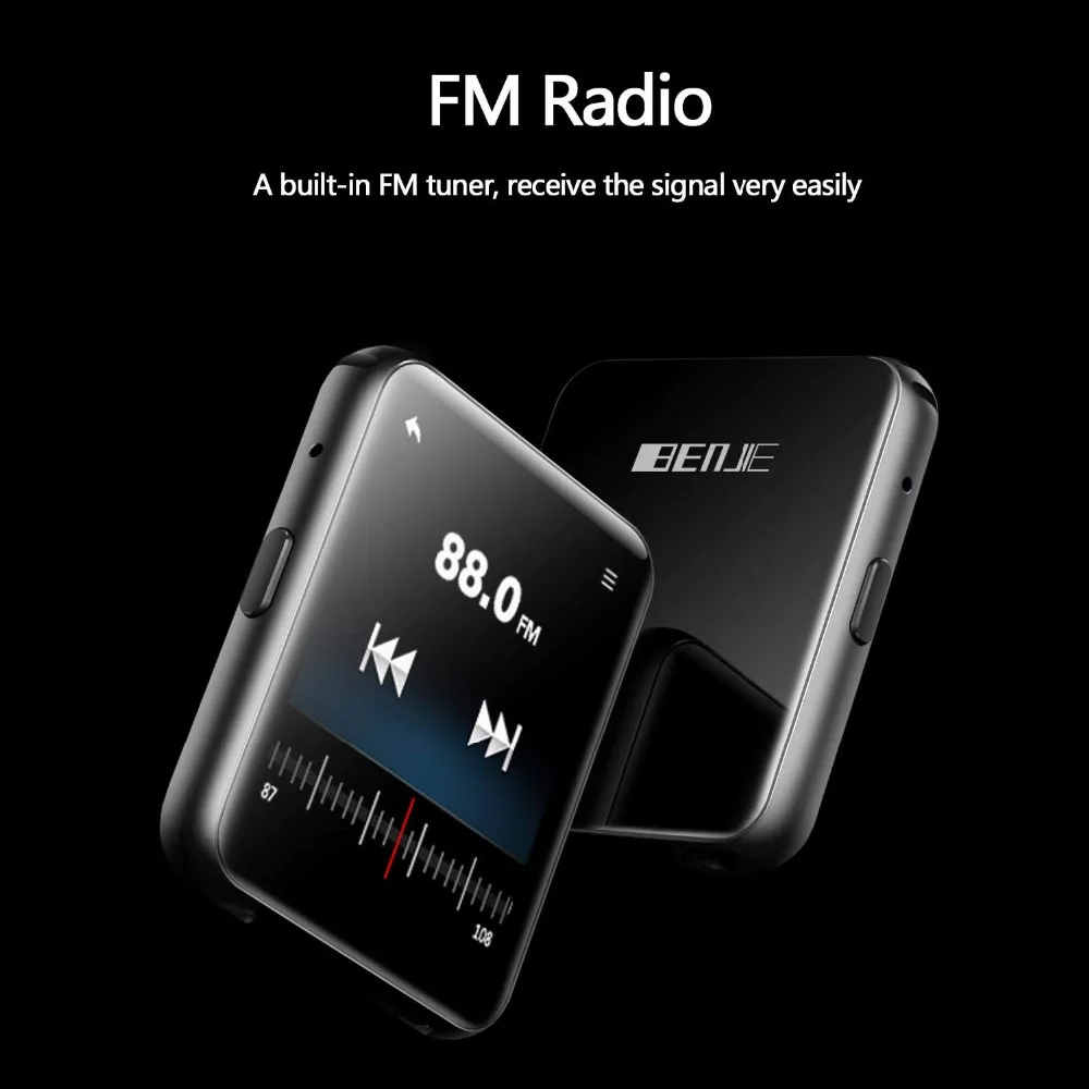Bluetooth MP3 часы с Сенсорный экран 8/16GB клип MP3 плеер для занятий спортом, будь то Велосипедный спорт или бег Пеший Туризм Поддержка Запись, FM радио
