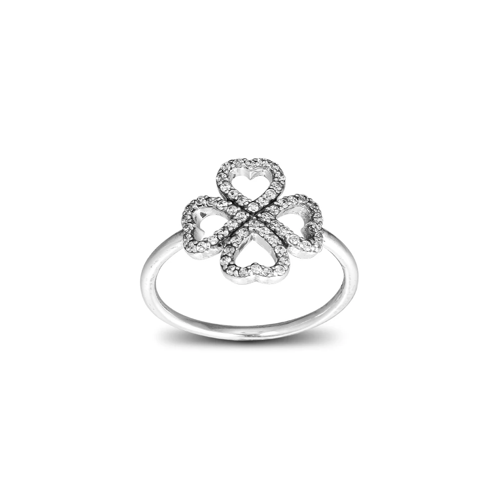 Женское кольцо из серебра 925 пробы с лепестками любви|ring sterling|925 sterling silver jewelryring |