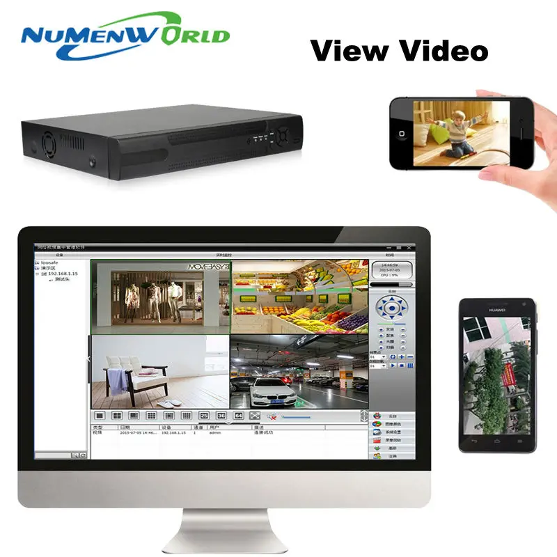 P2P облако видеонаблюдения NVR 16ch 1080 P и 4ch 5mp 3G WI-FI Onvif 2.0 выход HDMI H.264 16 каналов сети для