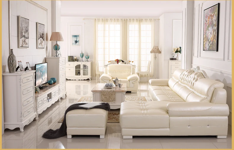 Европейская мебель для гостиной угловой диван из натуральной кожи B66|lounge sofa|corner