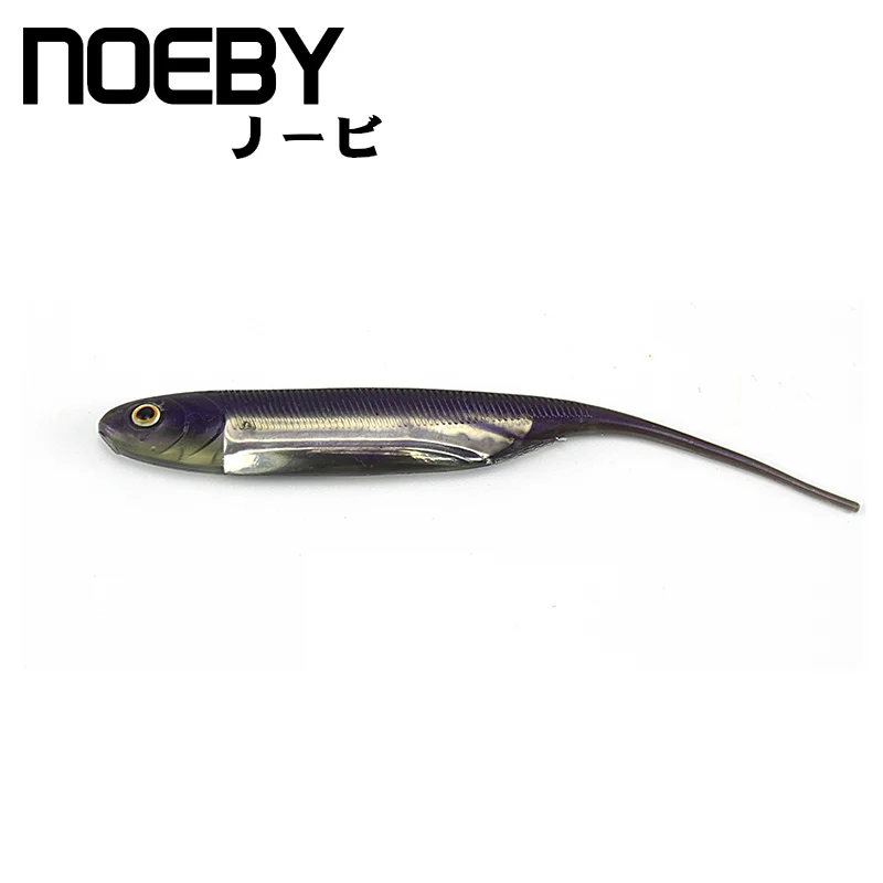 NOEBY 4 шт./упак. приманка с лазерным хвостом Мягкая для рыбной ловли наживка 3D