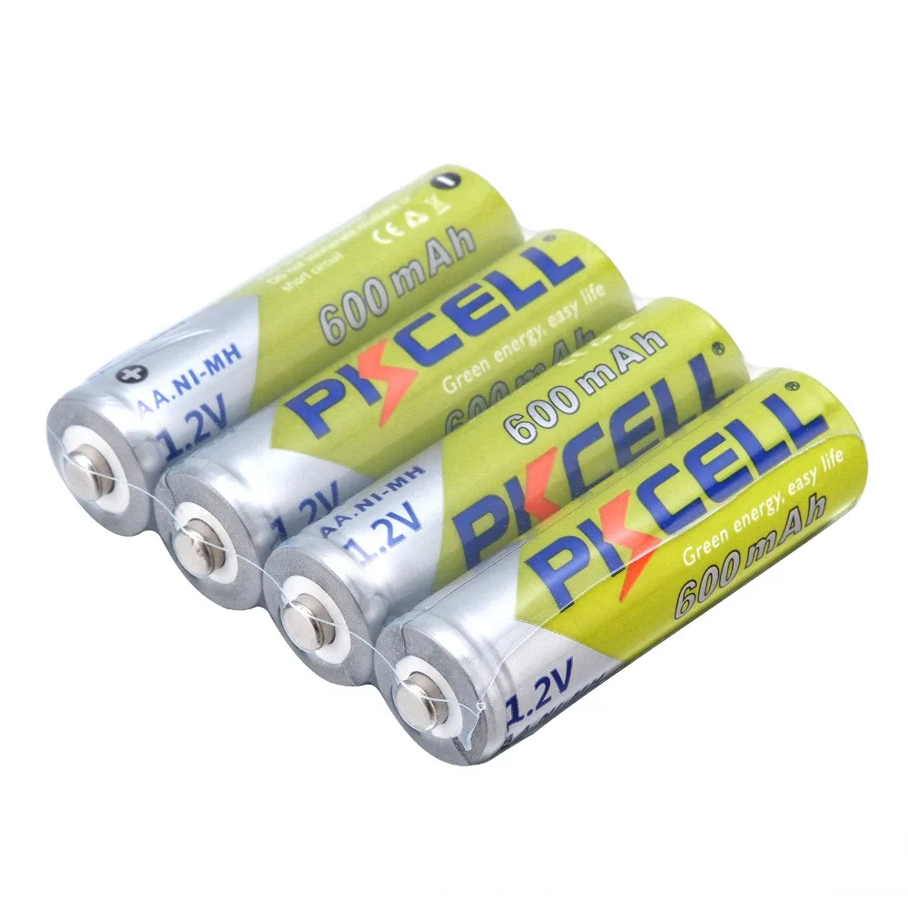 4~ 32 шт Pkcell 1,2 V AA 600mAh ni-mh перезаряжаемые батареи nimh батареи для дома и сада солнечные светильники