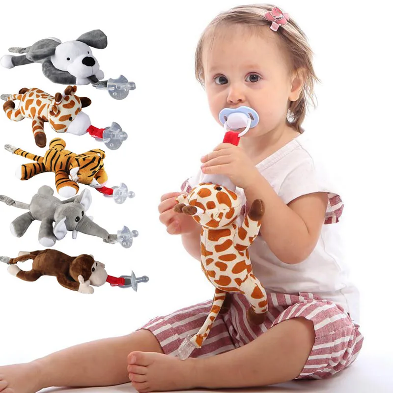 

Соска цепь клип плюшевые игрушки животных для маленьких девочек и мальчиков соска держатель для сосок (не включает соски)