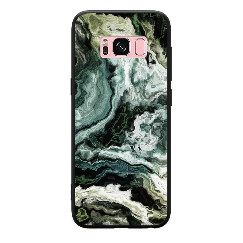Эстетические удобные живописи тушью Pattern для Samsung Galaxy S6 S7 край S8 S9 Plus Note 3 4 5 8 9 Жесткий чехол для телефона - Цвет: 8152